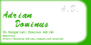 adrian dominus business card